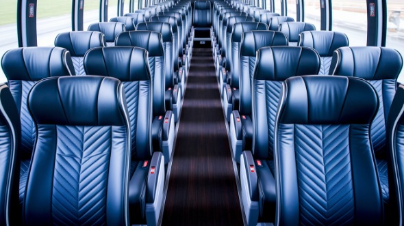 56 passenger charter bus inside chino hills