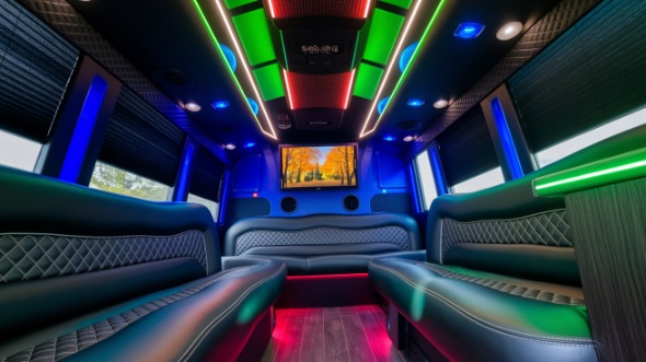 party bus rental interior montclair