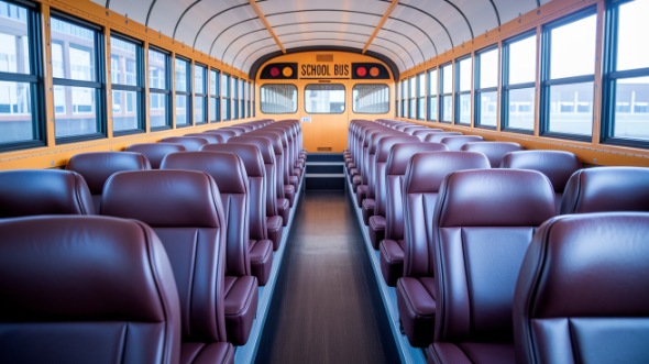 school bus rental interior montclair