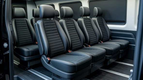 sprinter van with driver inside